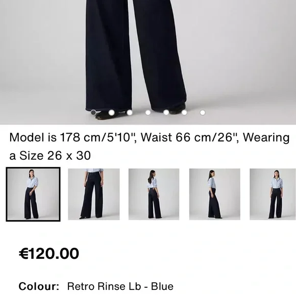 Levi’s 728 high rise wide leg jeans size in 24, 26, 27 , 29 , 31 ,32 and 34 in - Picture 9 of 9